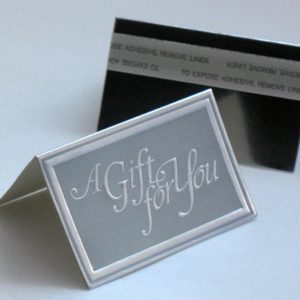 gift card, tent card,